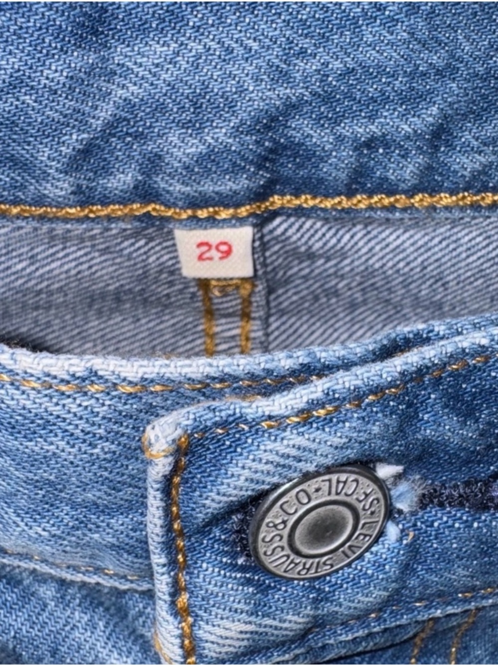 NWOT Levi's High-Rise Deconstructed Midi Denim Skirt - Size 29 - Button Fly - Picture 8 of 10